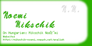 noemi mikschik business card